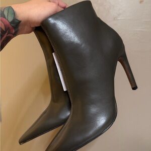 ASOS Dark Olive Heeled Boots